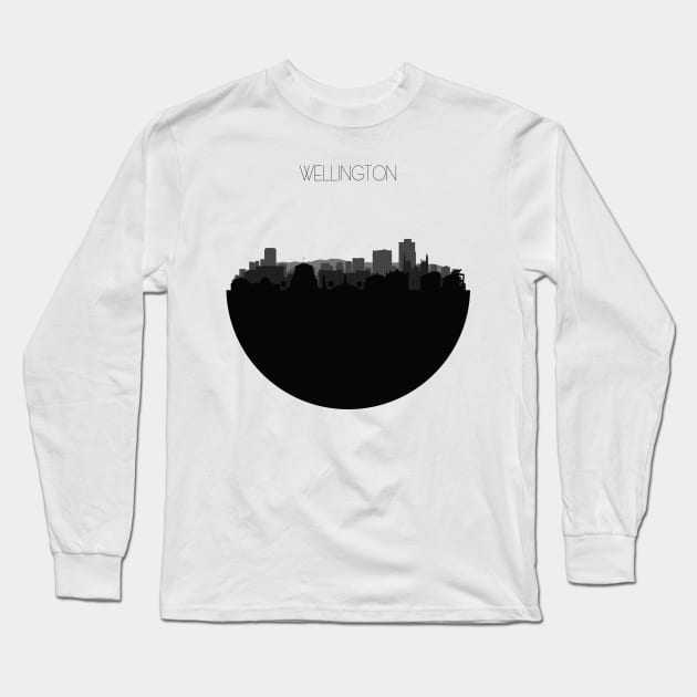 Wellington Skyline Long Sleeve T-Shirt by inspirowl